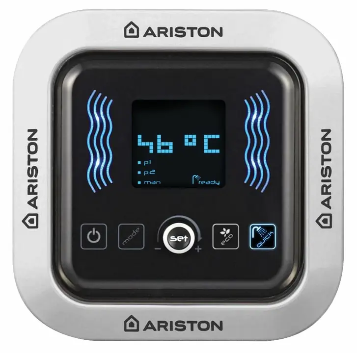 Панель TOP водонагревателя Ariston ABS VLS QH с цифровым дисплеем