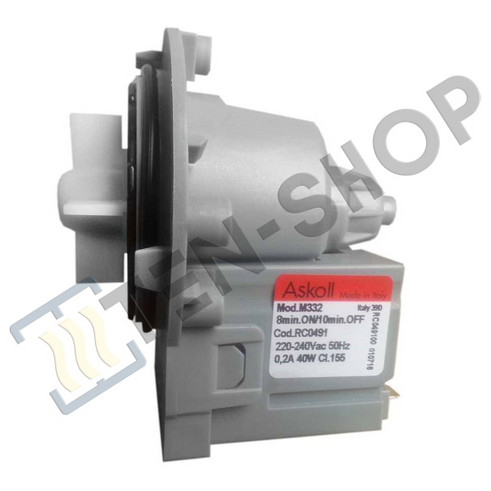 Насос ASKOLL 40W, на винтах, клеммы назад, алюм. обмотка 63AB914