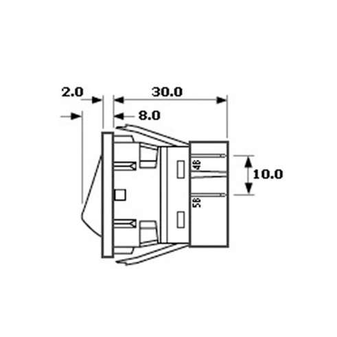 Выключатель клавишный с зеленой линзой C6053PLNAB