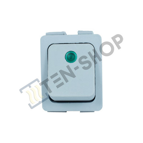 Выключатель клавишный с зеленой линзой C6053PLNAB