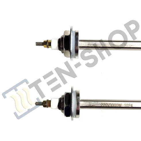 Тэн 3,0кВт U-образный, штуцер - М22 G1/2, для котлов, нерж., L-230мм. 3000W-M22-S-U