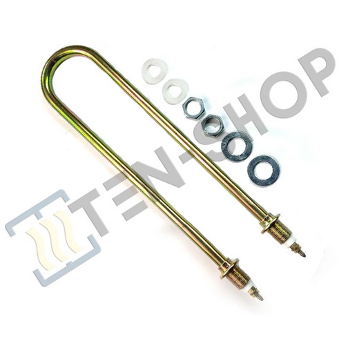 Тэн 4000W U-образный, штуцер - М18, для котлов, оцинк. сталь, L-400мм. 4000W-M18-G-U