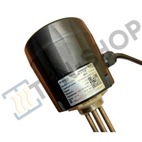 Блок ТЭН с термостатом 9000W G1 1/2, нерж., 220/380V ECT0009