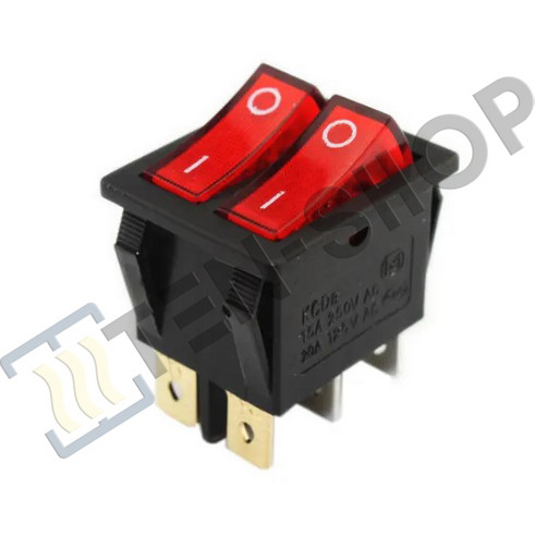 Выключатель двухклавишный 16A/250V, 20A/125V 65150777