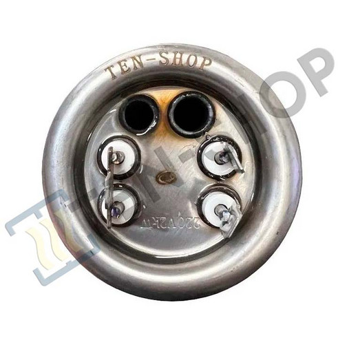 ТЭН RF 2000W (1300W+700W), TS, медный, верт, нерж. патрубки 20052N2
