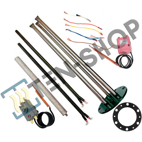 Фланец из стали 2000W с сухими ТЭНами в сборе AEG EWH Basis 227979S_dry_kit