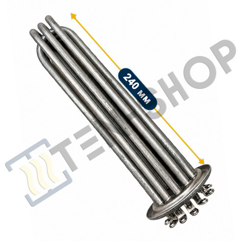ТЭН 12000W/230V, нержавейка, под винт, Tesla 07039